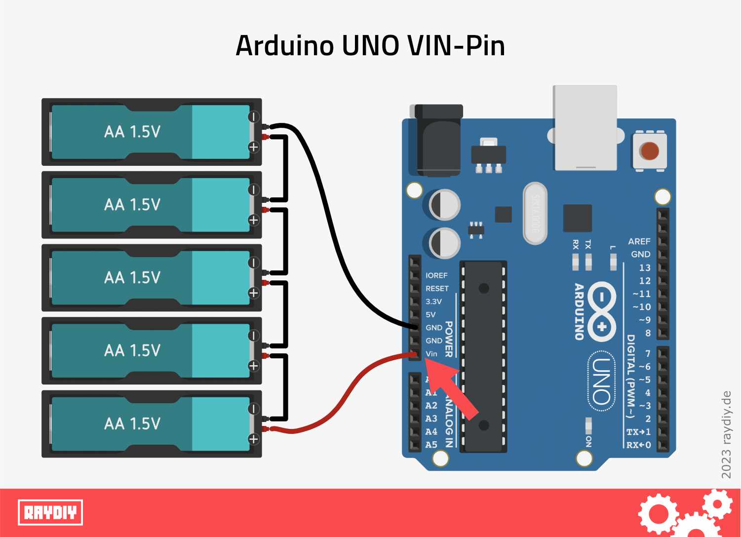 Arduino UNO VIN Pin with Battery Pack