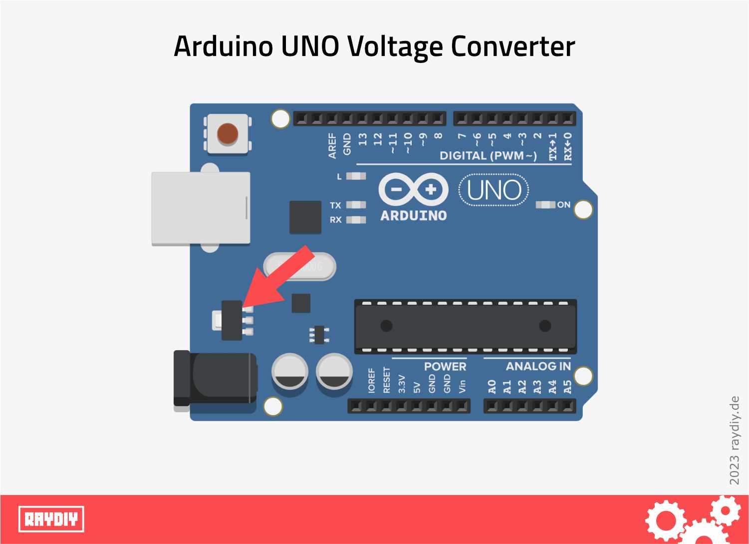 Voltage regulator on the Arduino UNO