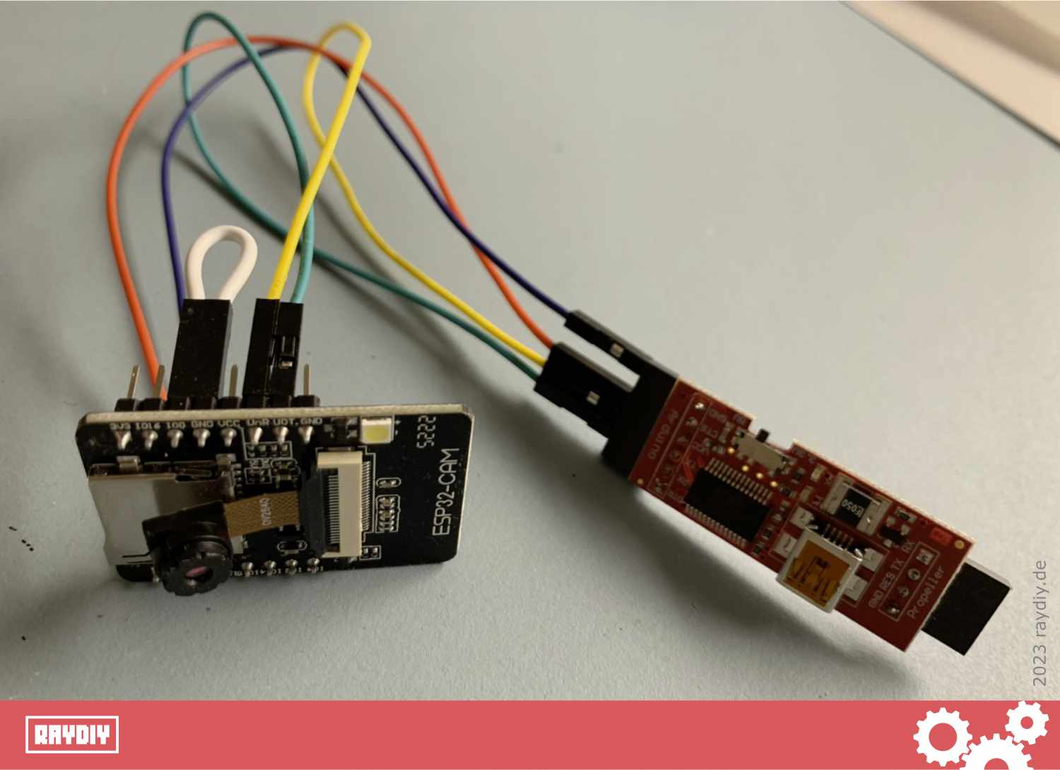 Finished wiring with the FTDI