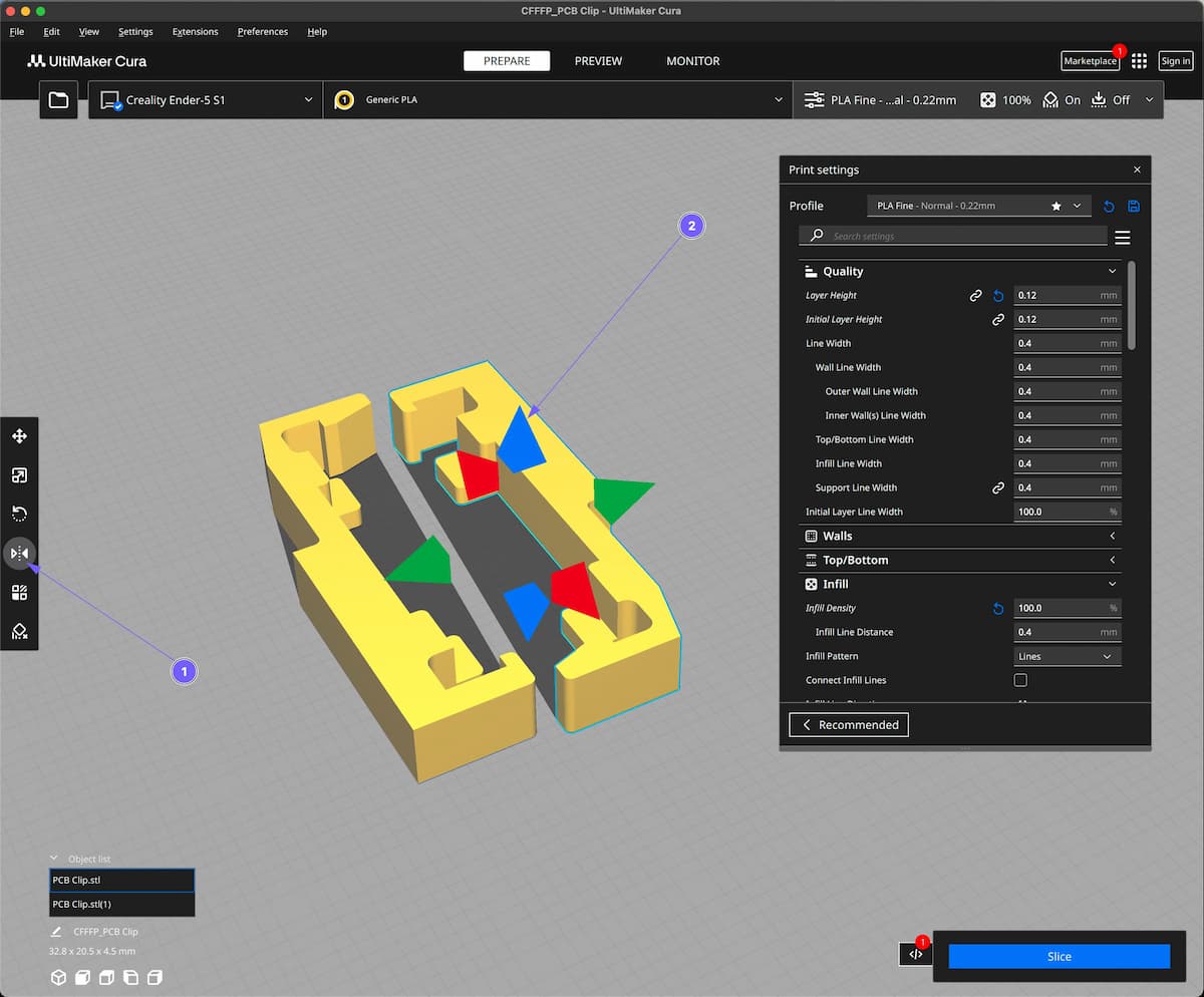 The Mirror function in Cura
